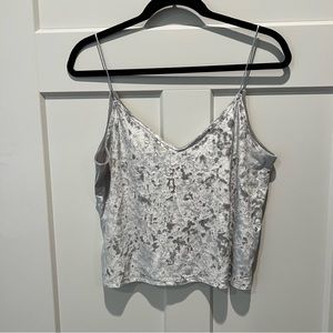 Silver H&M Cropped Top Size Medium